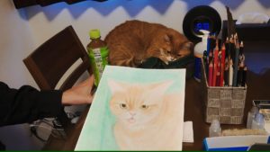 猫画家仲間が増えました😆✌️